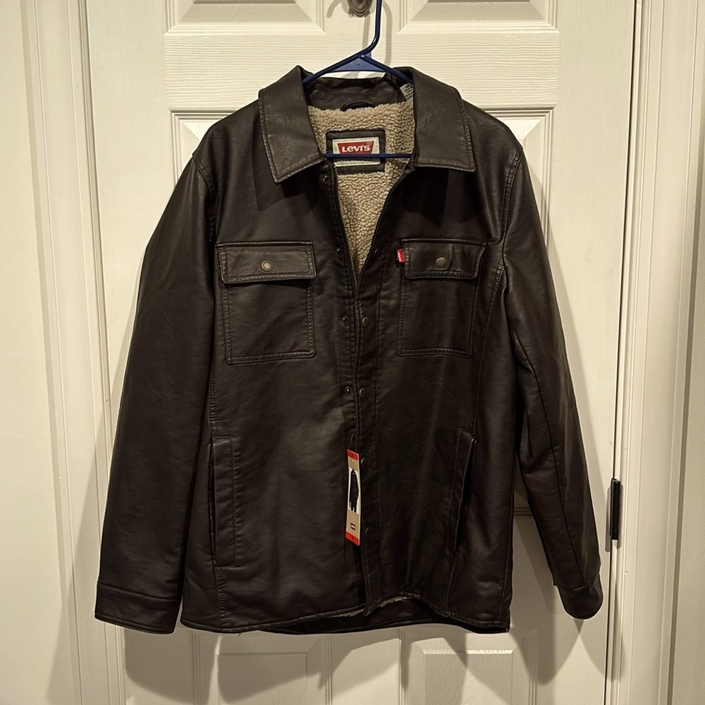 NWT Men’s Brown Levi’s Faux Leather Jacket (M)